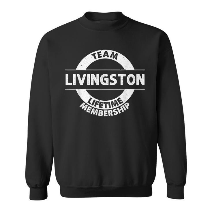 Livingston Gift Funny Surname Family Tree Birthday Reunion Sweatshirt