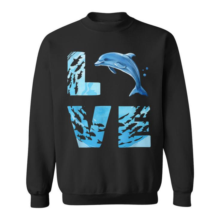 Love Bottlenose Dolphin Whale Sea Animals Marine Mammal Sweatshirt