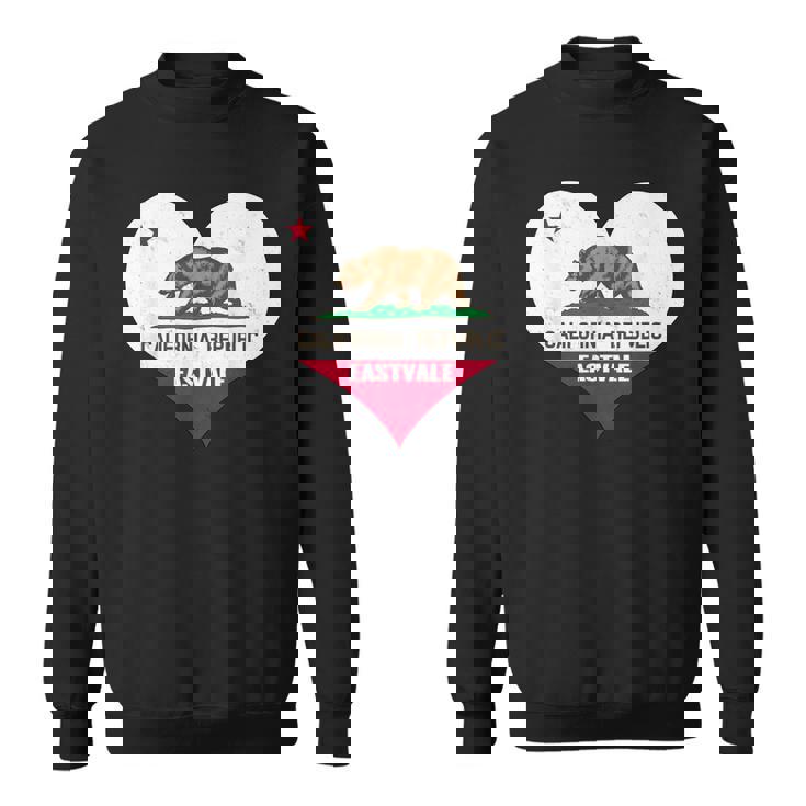 I Love Eastvale California Ca Republic Flag Heart Sweatshirt
