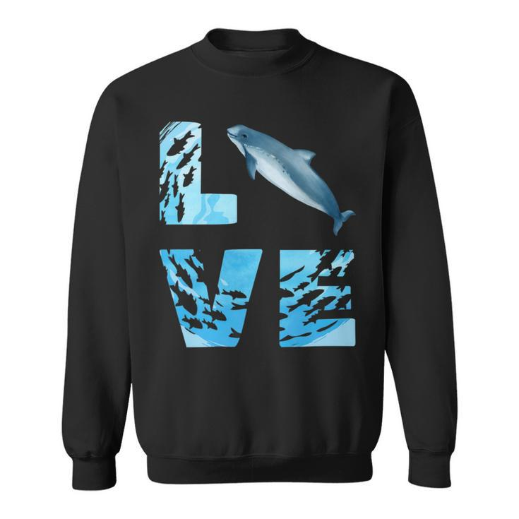 Love Harbor Porpoise Whale Sea Animals Marine Mammal Whales Sweatshirt