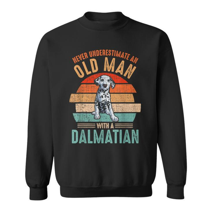 Mb Never Underestimate An Old Man With A Dalmatian Sweatshirt