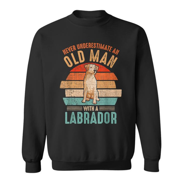 Mb Never Underestimate An Old Man With A Labrador Sweatshirt