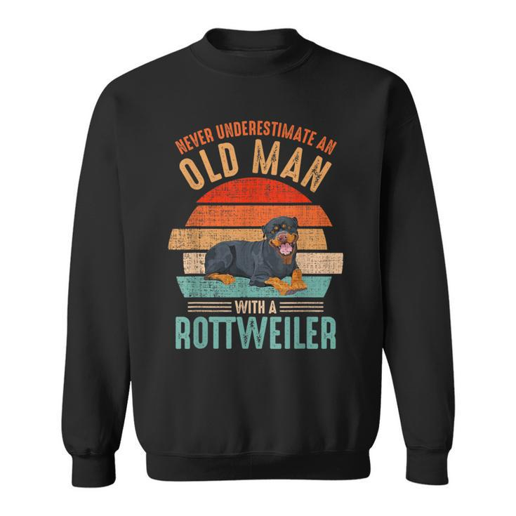Mb Never Underestimate An Old Man With A Rottweiler Sweatshirt