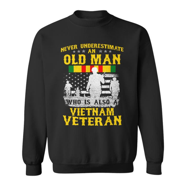 Mens Dad Grandpa Vietnam Veteran Vintage Shirt Mens Gift 243 Sweatshirt