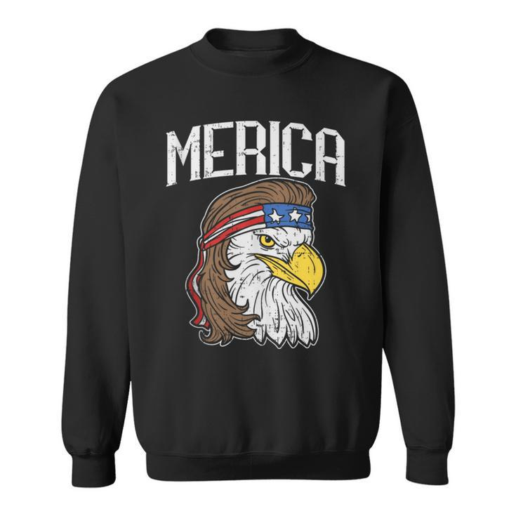 Merica Eagle Mullet 4Th Of July Redneck Pride Patriot Flag  Sweatshirt