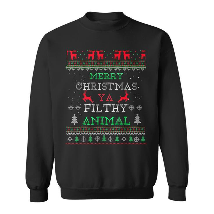 Merry Christmas Animal Filthy Ya Xmas Pajama Family Matching Sweatshirt
