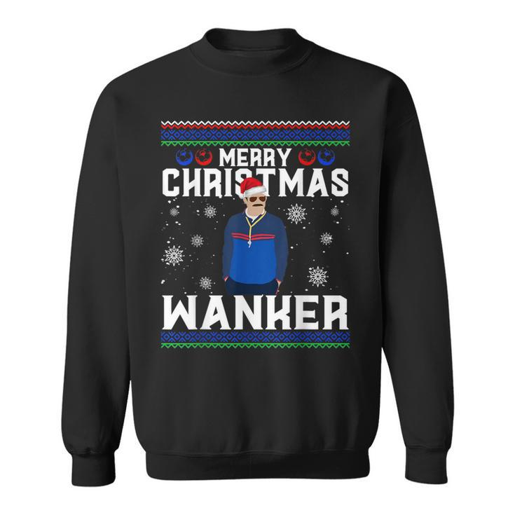 Merry Christmas Wanker Ugly Xmas Sweater Coach Soccer Sweatshirt