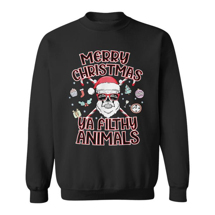 Merry Christmas Ya Filthy Animals Christmas Xmas Party Sweatshirt