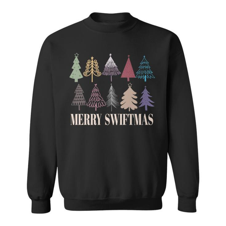 Merry Swiftmas Christmas Trees Xmas Holiday Pajamas Retro Sweatshirt