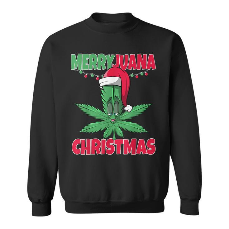 Merryjuana Christmas Marijuana Weed Christmas Sweatshirt