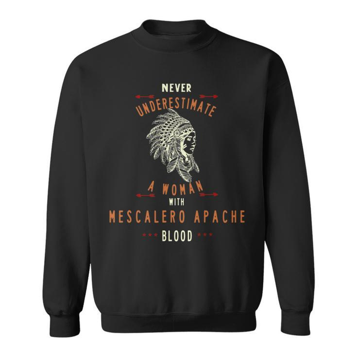 Mescalero Apache Native Indian Woman Never Underestimate Indian Funny Gifts Sweatshirt