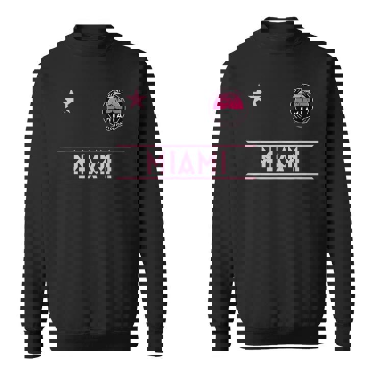 Miami Palm Tree Sunset Mini Pink Badge - Designer Edition Sweatshirt