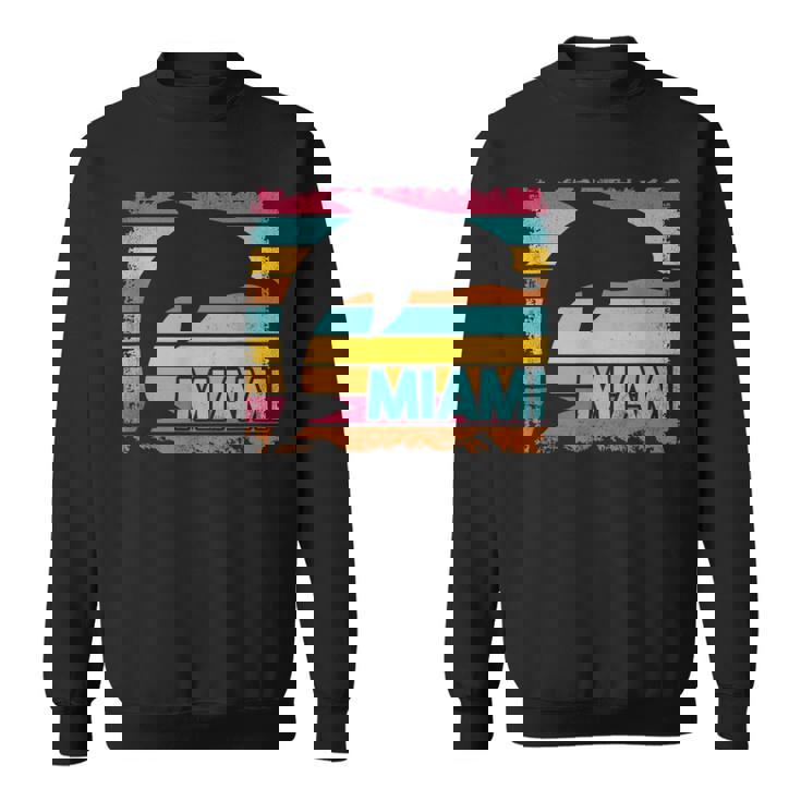 Miami Resident Vintage Dolphin Silhouette Souvenir Sweatshirt Miami Resident Vintage Dolphin Silhouette Souvenir Sweatshirt