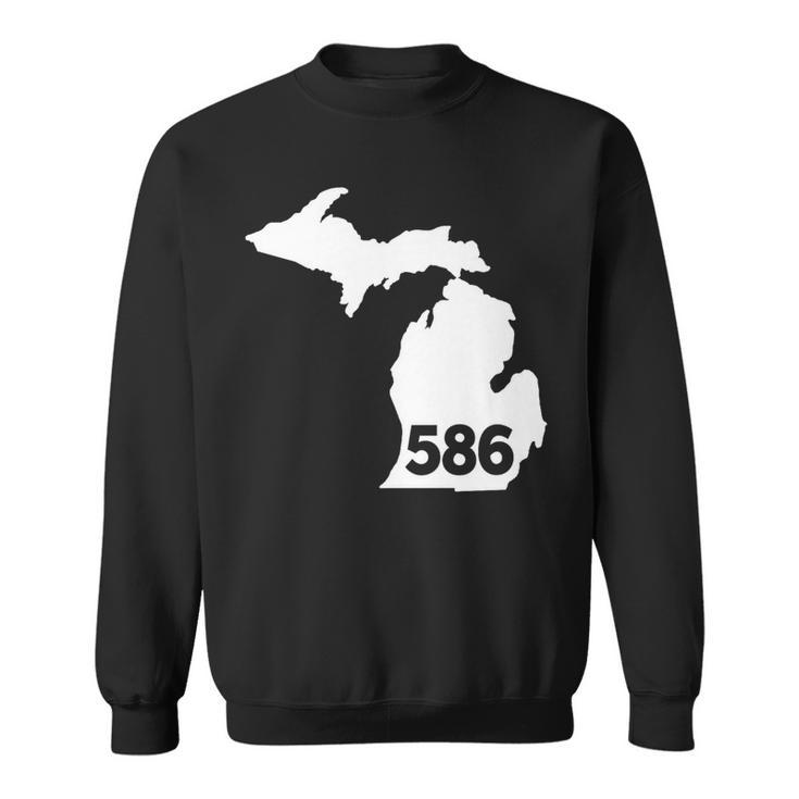 Michigan 586 Area Code Sweatshirt