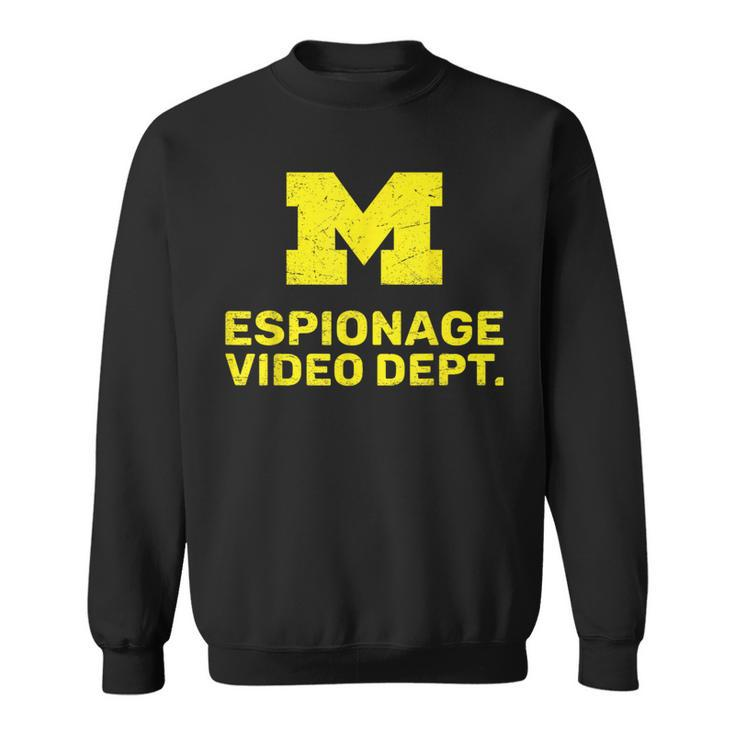 Michigan Espionage Dept Michigan Video Espionage Department Sweatshirt