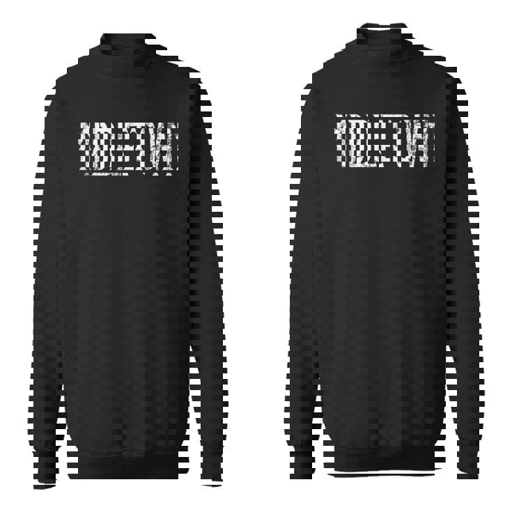 Middletown Vintage White Script Apparel Sweatshirt