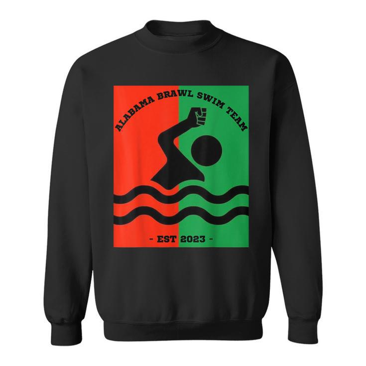 Montgomery Alabama Brawl Swim Team Graphic Top Sweatshirt