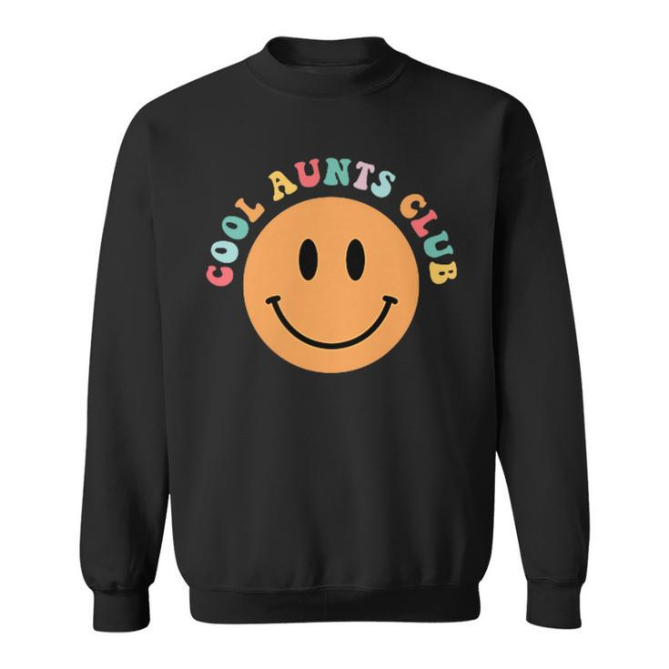 Mothers Day Groovy Auntie  Cool Aunts Club 2 Sided Sweatshirt