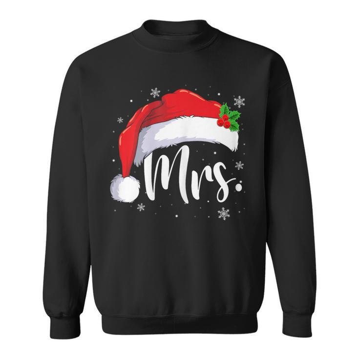 Mr Mrs Claus Christmas Couples Matching His And Her Pajamas Sweatshirt
