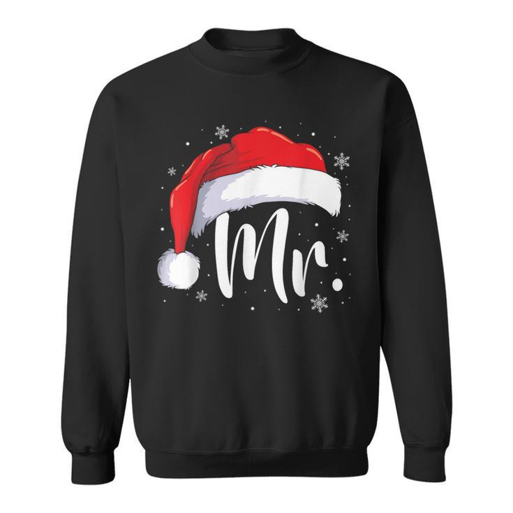 Mr Mrs Claus Christmas Couples Matching His And Her Pajamas Sweatshirt