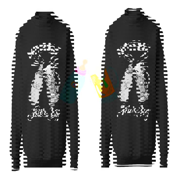 My Fisrt Fathers Day New Dad Gifts Matching Daddy And Baby Sweatshirt