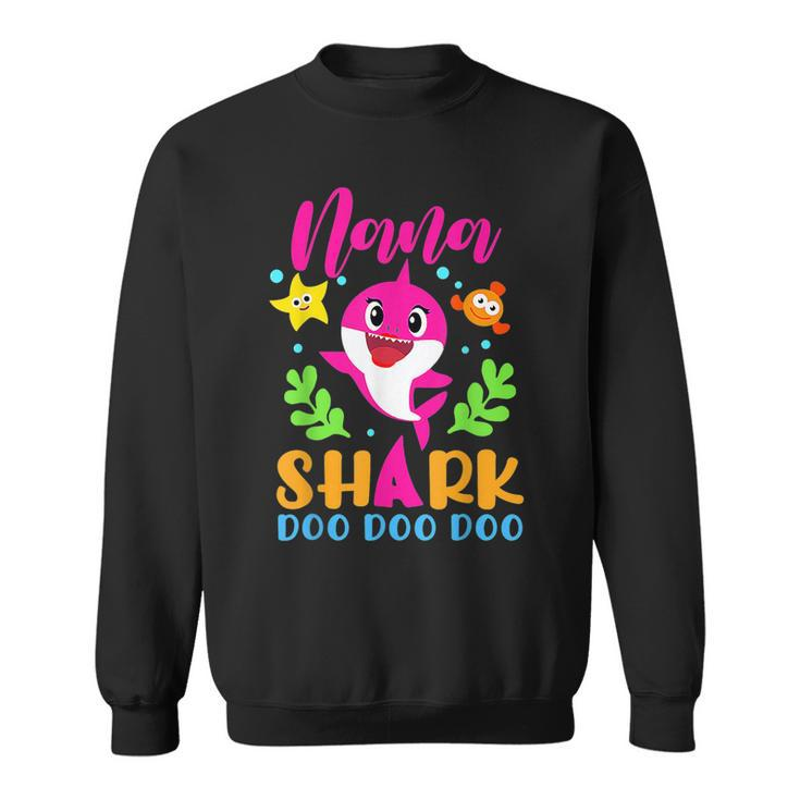 Nana Shark  Nana Shark Lover Family Mothers Day  Sweatshirt