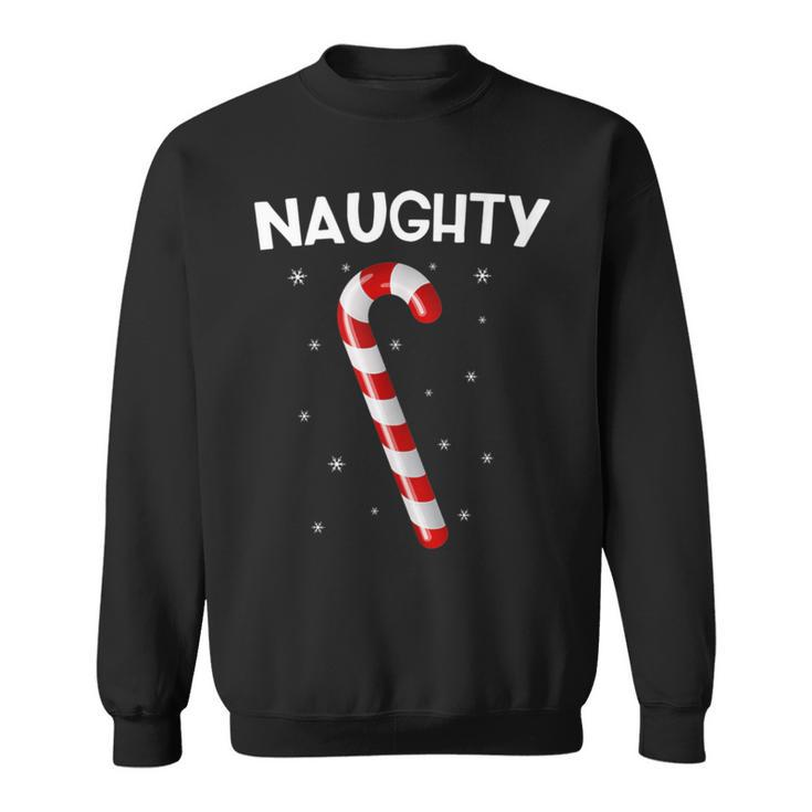 Naughty And Nice Matching Couples Christmas Sweatshirt