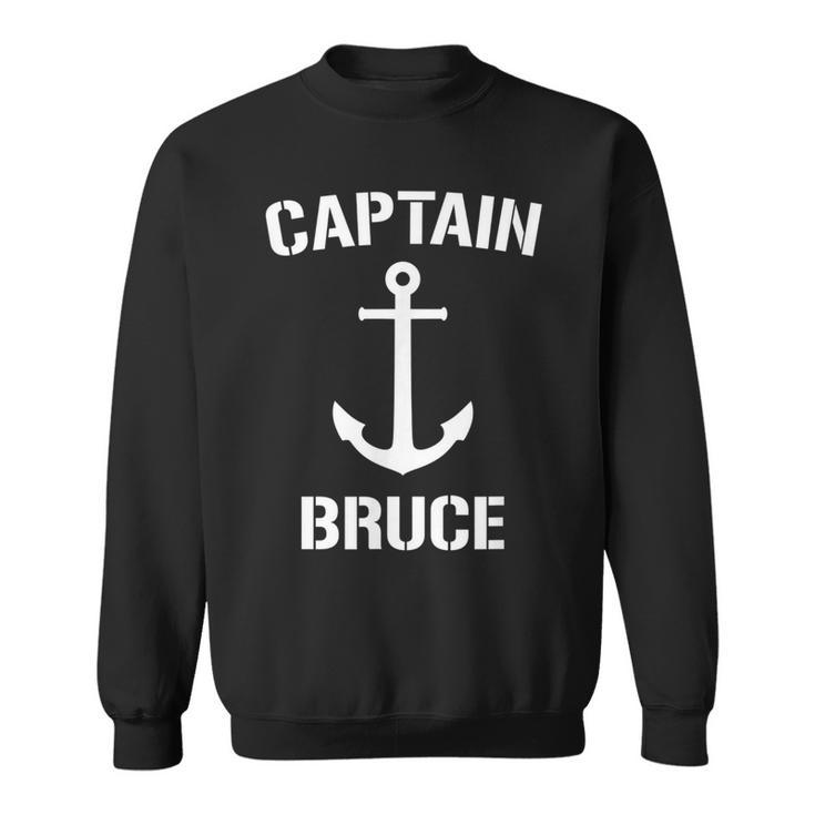 Nautical Captain Bruce Personalized Boat Anchor  Sweatshirt