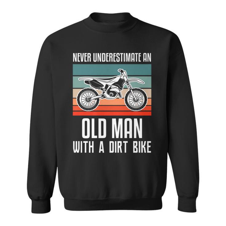 Never Underestimate An Old Man With A Dirt Bike Gift For Mens Old