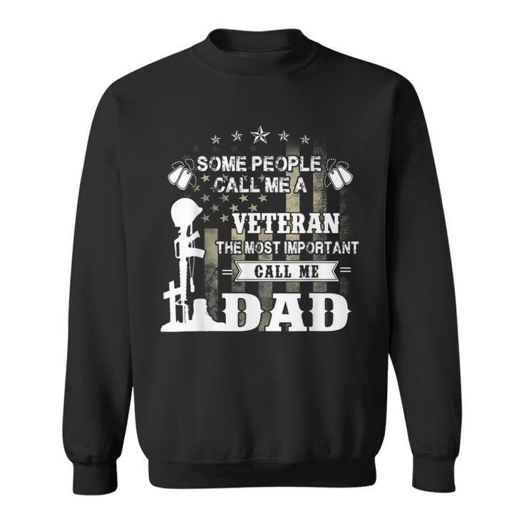 Never Underestimate The Power Of Veteran Dad Gift For Mens Sweatshirt