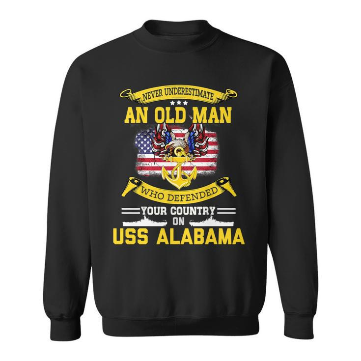 Never Underestimate Uss Alabama Bb60 Battleship Sweatshirt