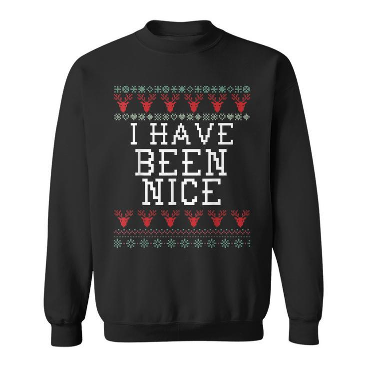 Nice Holiday Ugly Christmas Sweater Sweatshirt