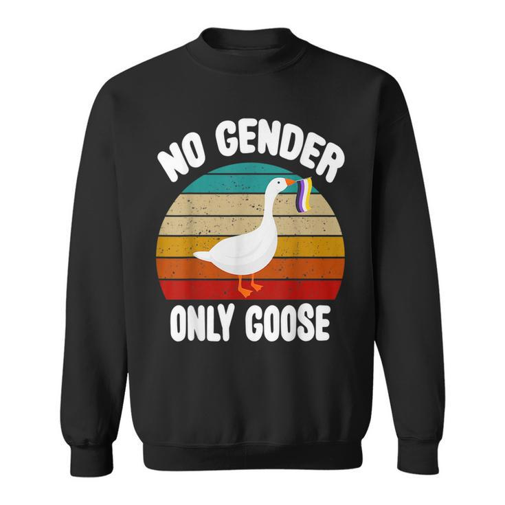 No Gender Only Goose Cute Animal Love Retro Lgbt Pride Month  Sweatshirt