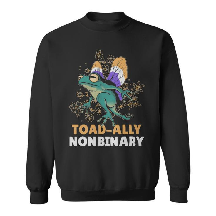 Nonbinary Pride Frog Funny Nonbinary Gift  - Nonbinary Pride Frog Funny Nonbinary Gift  Sweatshirt