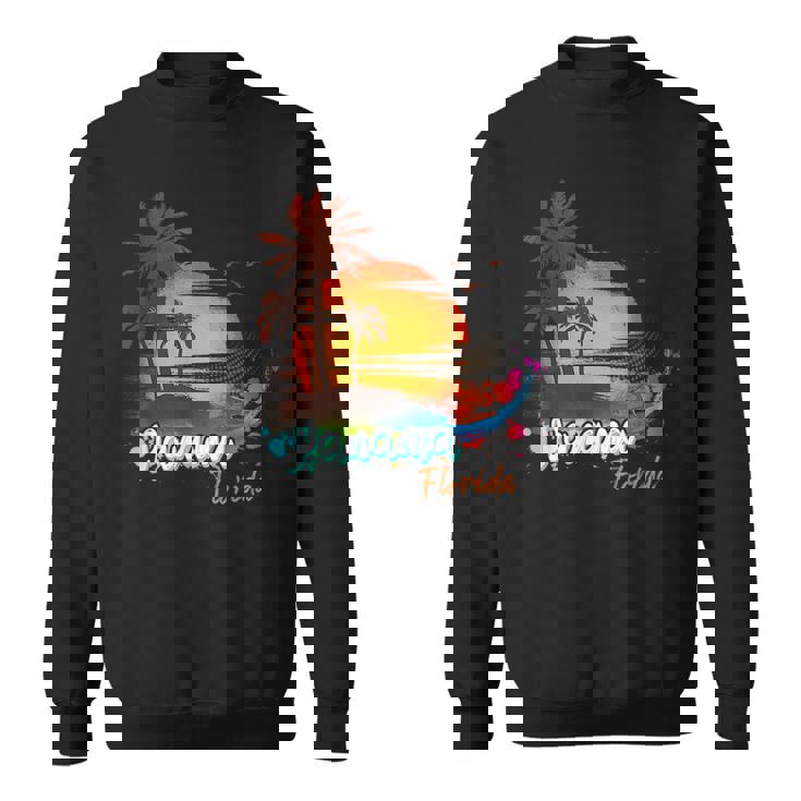 Panama Florida Beach Summer Vacation Palm Trees Sunset Men Florida Gifts & Merchandise Funny Gifts Sweatshirt
