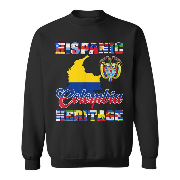 Hispanic Heritage Month Colombia Colombian Flag Pride Sweatshirt