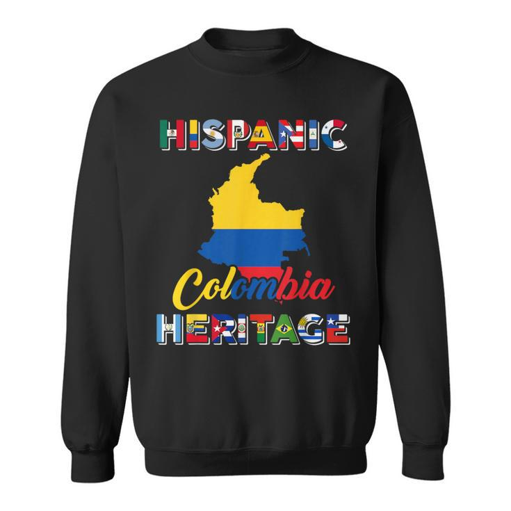 Hispanic Heritage Month Colombian Colombia Flag Pride Sweatshirt