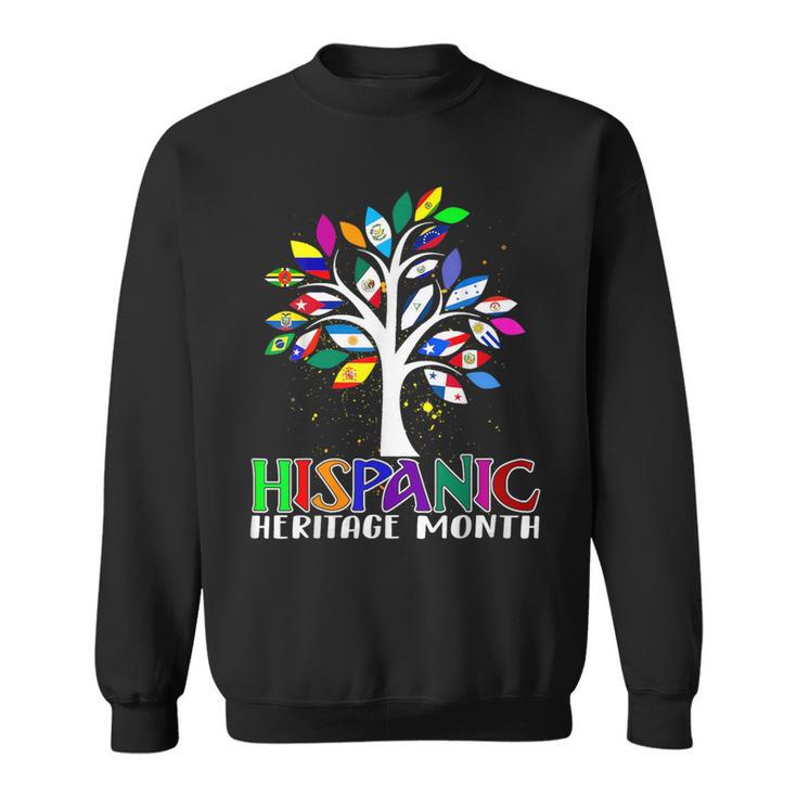 Hispanic Heritage Month Latino Tree Flags All Countries Sweatshirt