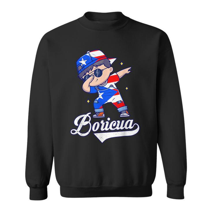 Hispanic Heritage Month Puerto Rico Boricua Boy Rican Flag Sweatshirt