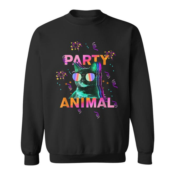 Party Cat Lover Party Animal Cool Cat Pet Lover Sweatshirt