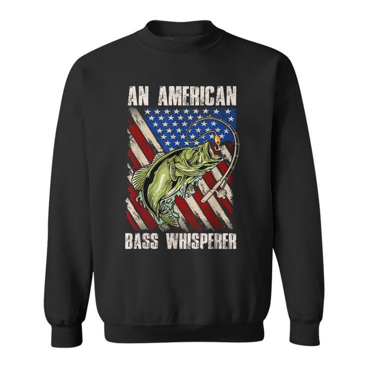 Patriotic Anglers American Bass Whisperer Fisherman  Sweatshirt