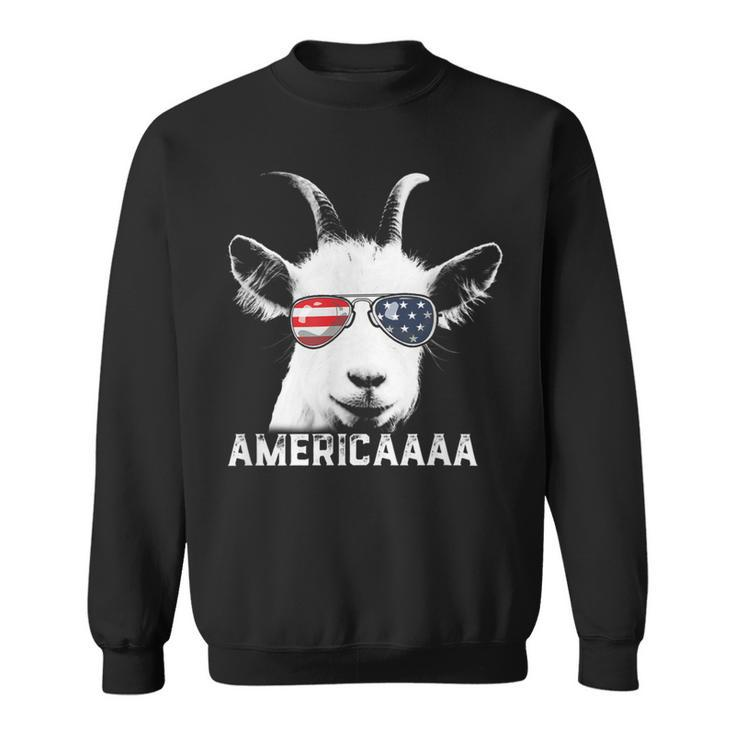 Patriotic Goat 4Th Of July Funny Goat Americaaa Sweatshirt