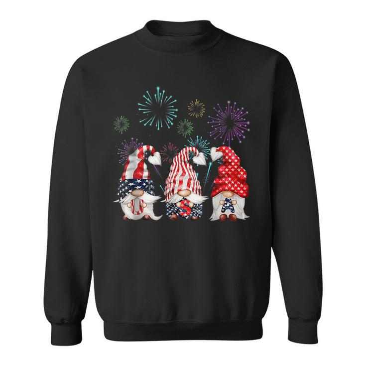 Patriotic Three Gnomes Firework Independence Day 4Th Of July  Sweatshirt