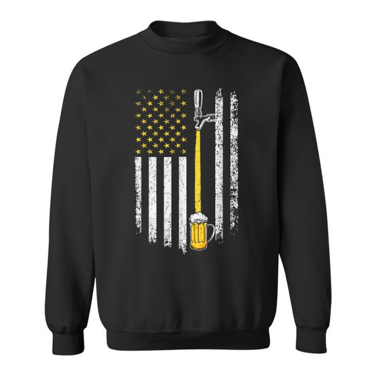 Patriotic Us Flag American Brewery Craft Beer Funny Men Sweatshirt