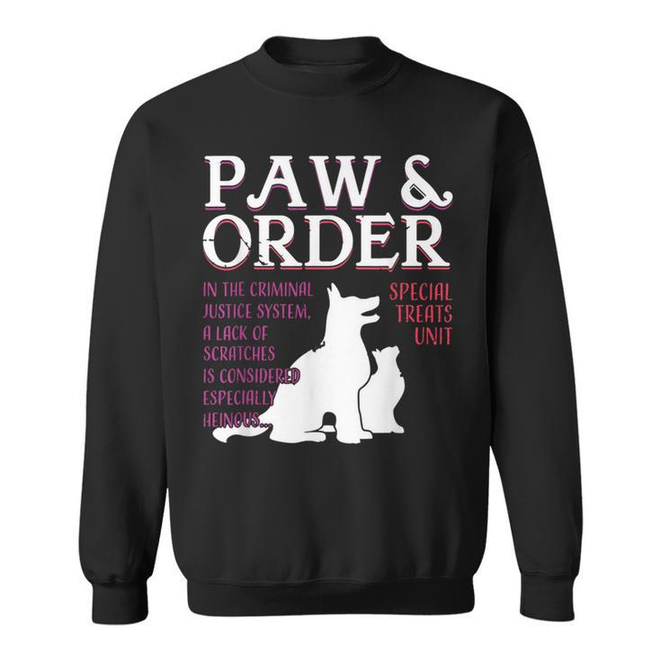 Paw And Order Special Feline Unit Pets Training Dog Cat Sweatshirt