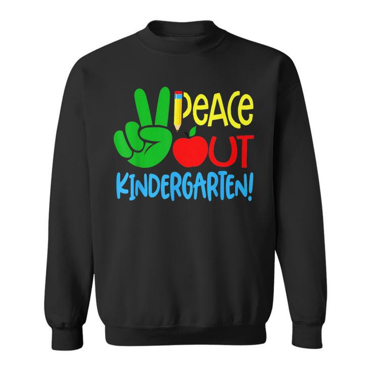 Peace Out Kindergarten Graduation Last Day Of School Boy Kid  Sweatshirt