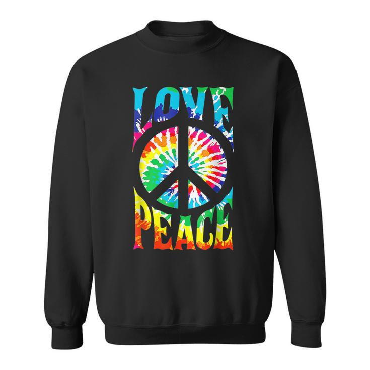 Peace Sign Love T 60S 70S Tie Die Hippie Costume Sweatshirt