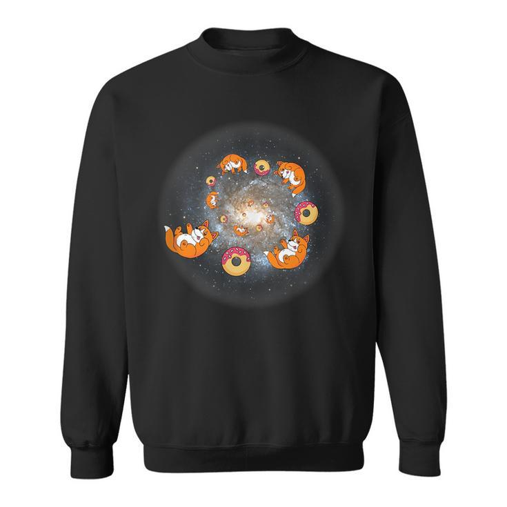 Pembroke Welsh Space Corgi Donut Universe Meme Puns  Sweatshirt