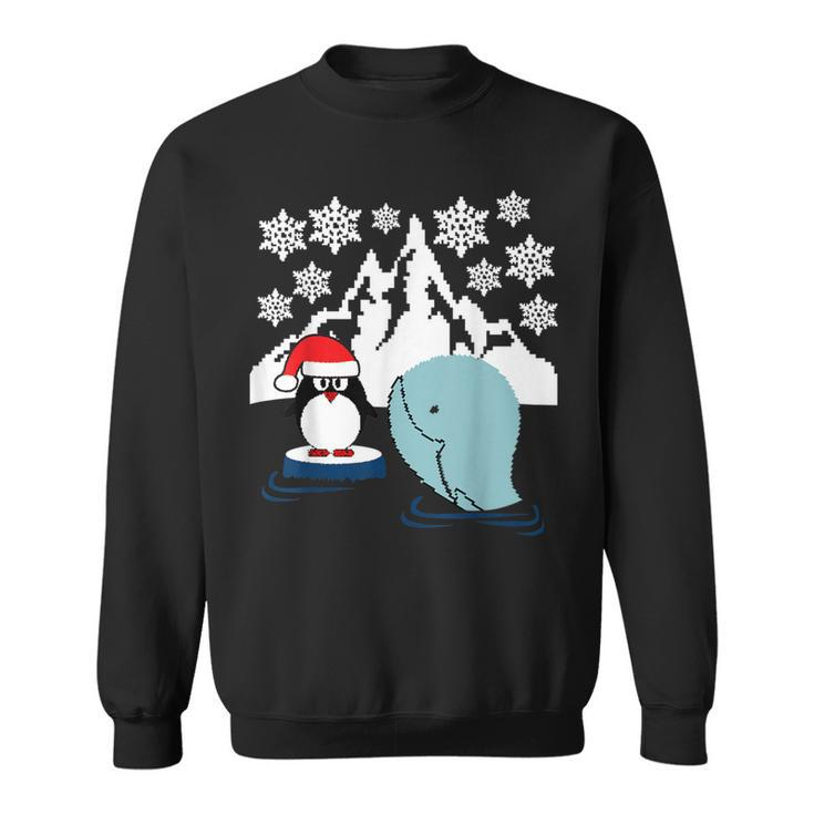 Penguin & Whale Ugly Christmas Sweater Sweatshirt