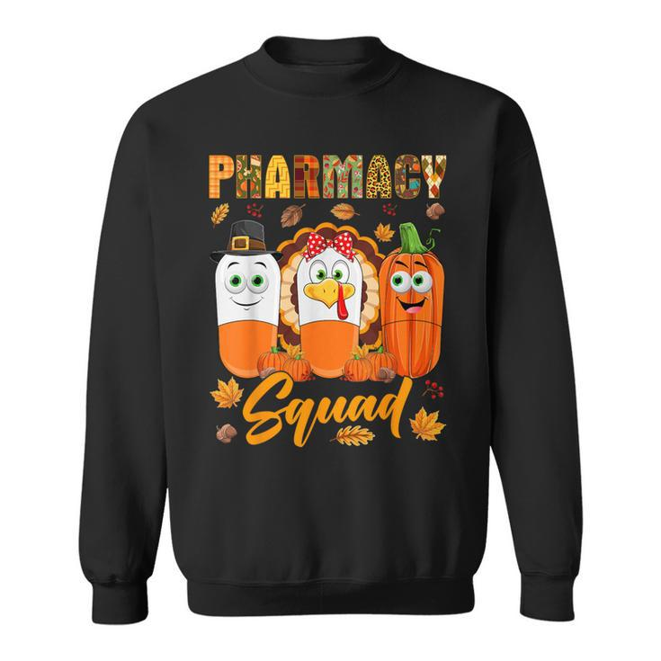 Pharmacy Squad Turkey Pumpkin Pilgrim Pills Thanksgiving Day Sweatshirt
